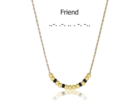 Collar de código morse personalizado parejas salvaje estilo simple de cadena de clavícula amigo amigo