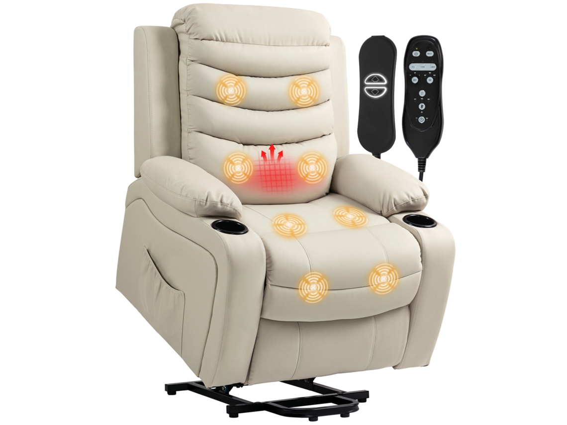 Sillón De Masaje Vibratorio Con Calefacción Usb Y Crema