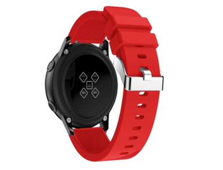 Correa de Silicona 20mm textura de sarga para Samsung Galaxy Watch Active SM-R500 - tinto