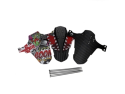 Protector de neumáticos delantero y trasero para bicicleta de montaña, guardabarros reflectante con 6 tiras vayotoy