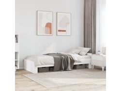 Estructura De Cama Madera De Ingeniería Blanca 75x190 Cm