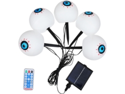 Luces Solares De Halloween Con Forma De Ojo Para Jardín, Estacas Led Aterradoras Alimentadas Por Energía Solar Para Césped, Patio Y Camino.