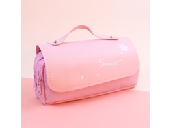 Estuche para lápices bonito y espacioso, portalápices creativo de estilo coreano, útiles escolares para niñas MDUG (Estilo rosa 1)