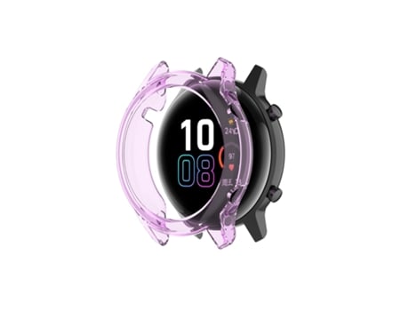 Huawei Honor Magic watch2 46 mm Caja de medio reloj vacía envuelta en TPU (púrpura transparente)