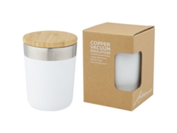 Vaso 330 Ml Acero Inoxidable Aislamiento Vacío Cobre Tapa Bambú