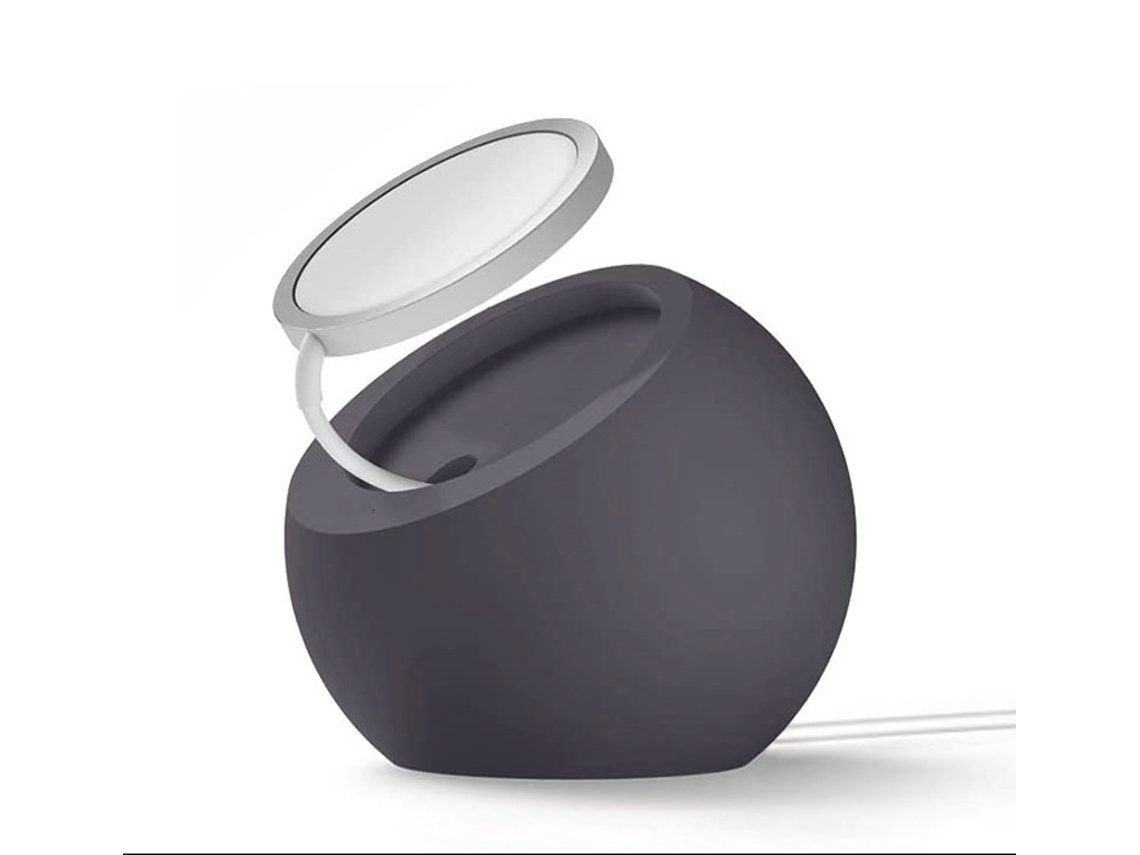 Cargador Magsafe Inalámbrico Base Carga Para Apple Yemaesre Plástico Magnética Gris