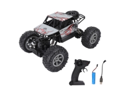 Coche Teledirigido 4x4 A Escala 1/14, 2.4 Ghz, Con Carrocería Metálica Y Gran Tracción Para Niños - Plateado