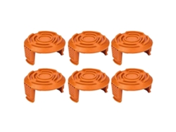 6 Tapas Para Carretes De Cortacésped Worx Wg150 Wg151 Wg163 G165, Wa6531