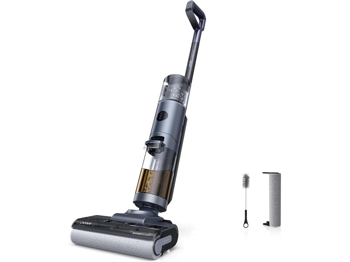 Máquina de limpieza JONR ED12 Pro | Limpieza y aspiración | Sistema de autolimpieza | 850 ml + 450 ml | Autolimpieza con agua caliente a 70 °C | Secado con agua caliente a 80 °C | Limpieza de bordes de 5 mm | Diseño antienredos