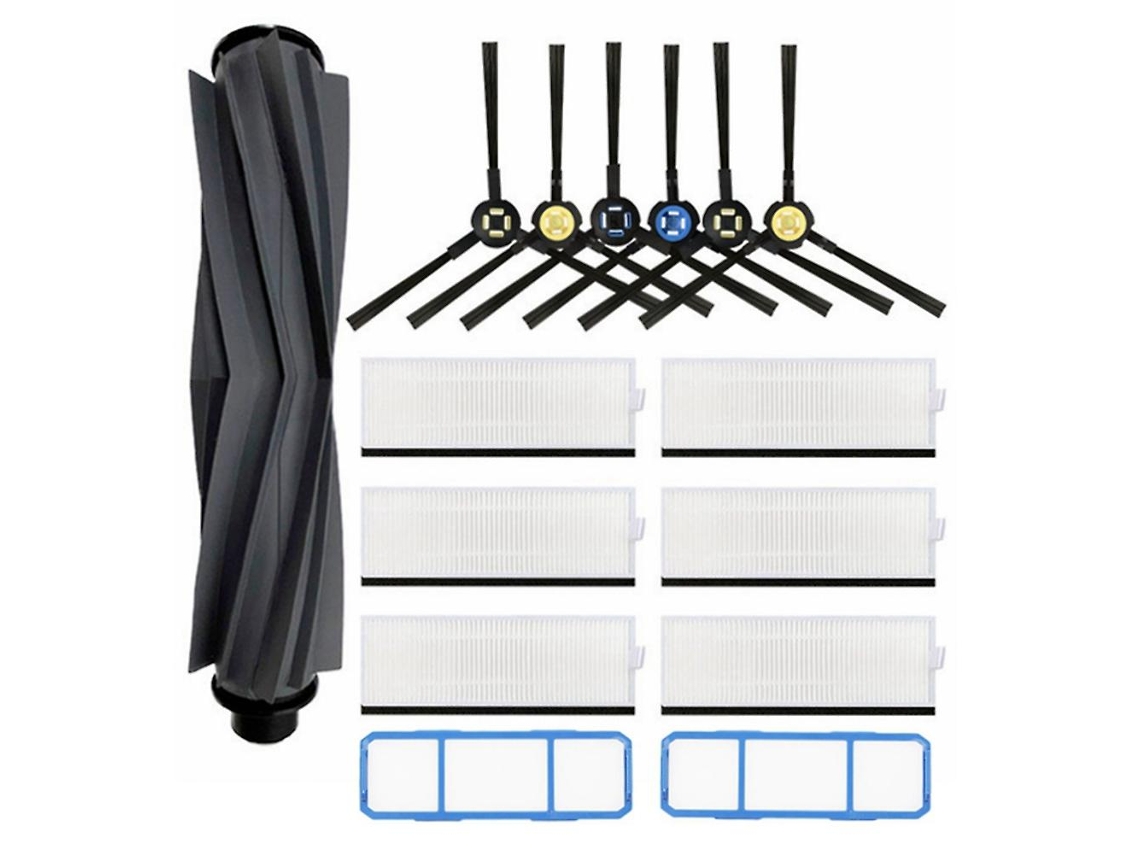 Escova lateral principal com filtro hepa 15 peças para ilife a7 a9s/dexp lf800