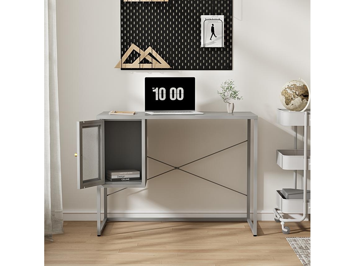 Escritorio Sund con compartimento acero 75x100x50cm - Gris [EN.CASA]