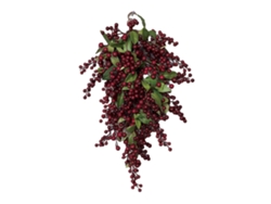 Rama de hojas de pared de flores Albi 70 cm rojo