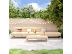 Conjunto de salón de jardín de 2 piezas de madera maciza de pino Dkd Home Decor