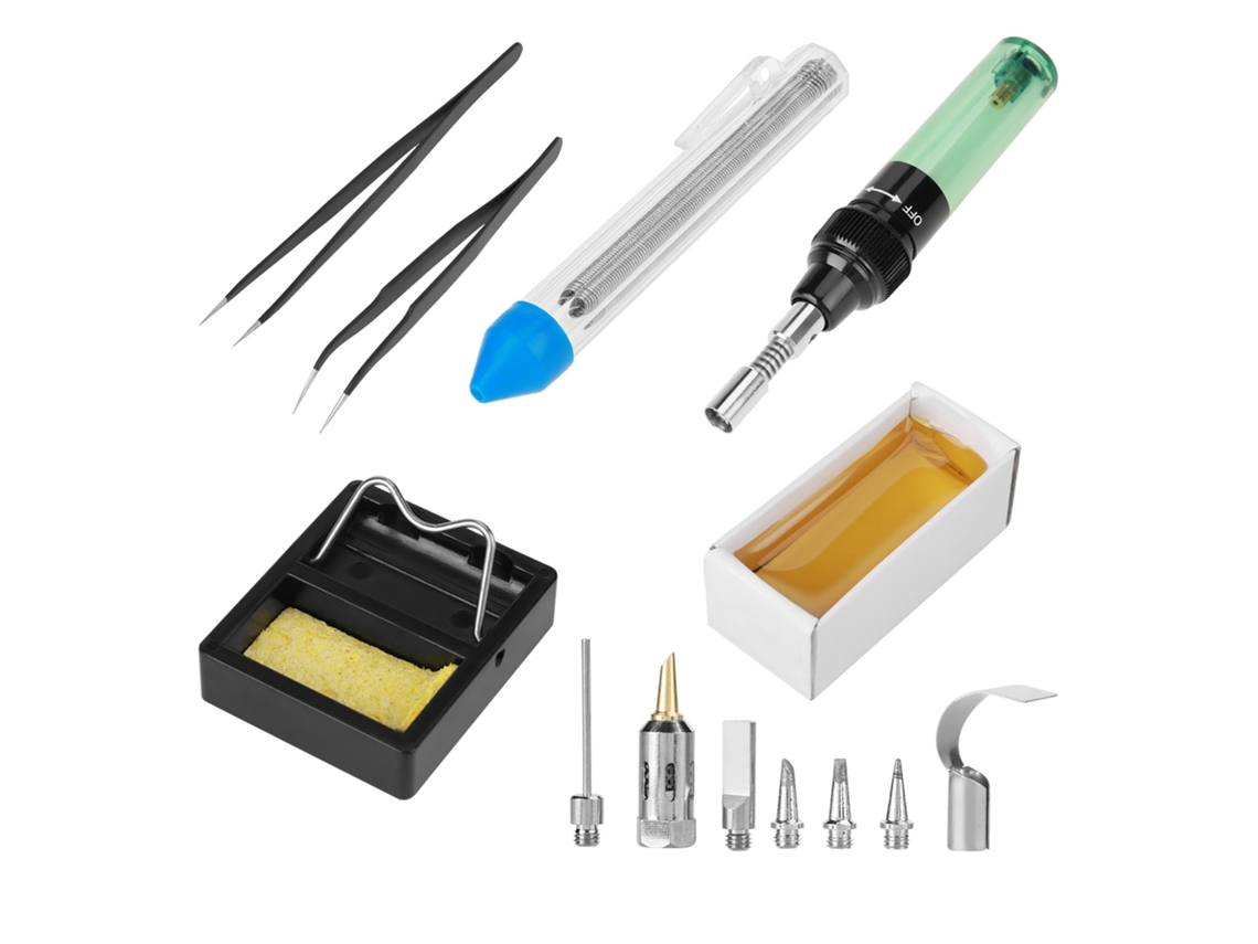Kit De Soldadura Portátil Inalámbrico A Gas Butano Con Pistola De Aire Comprimido