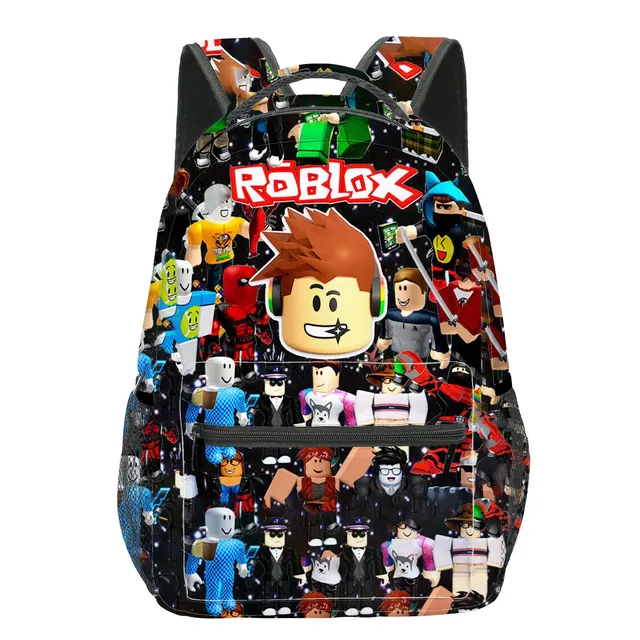 Mochila escolar con diseño de dibujos animados kawaii de Roblox Virtual World para primaria y secundaria, presenta a Chaberlu