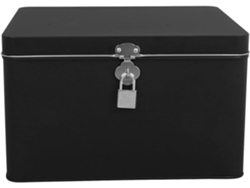Caja De Almacenamiento Metálica Con Cerradura De Seguridad , Gran Capacidad , Candado