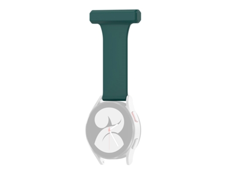 Correa de Silicona estilo pasador 22mm para Samsung Galaxy Watch4 40mm/44mm/Watch4 Classic 42mm/46mm - verde oscuro