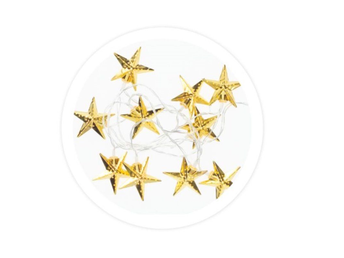 Sgc 204600007 | Estrellas doradas LED 2700 3000k 1,95 m Gsc