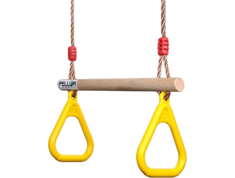 Trapecio Columpio de madera con anillos de gimnasia Juegos de tobogán para niños Juegos de interior Jardín al aire libre GELLDG