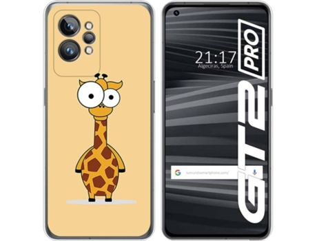 Carcasa para Realme GT 2 Pro 5G TUMUNDOSMARTPHONE Dibujos Jirafa Multicolor