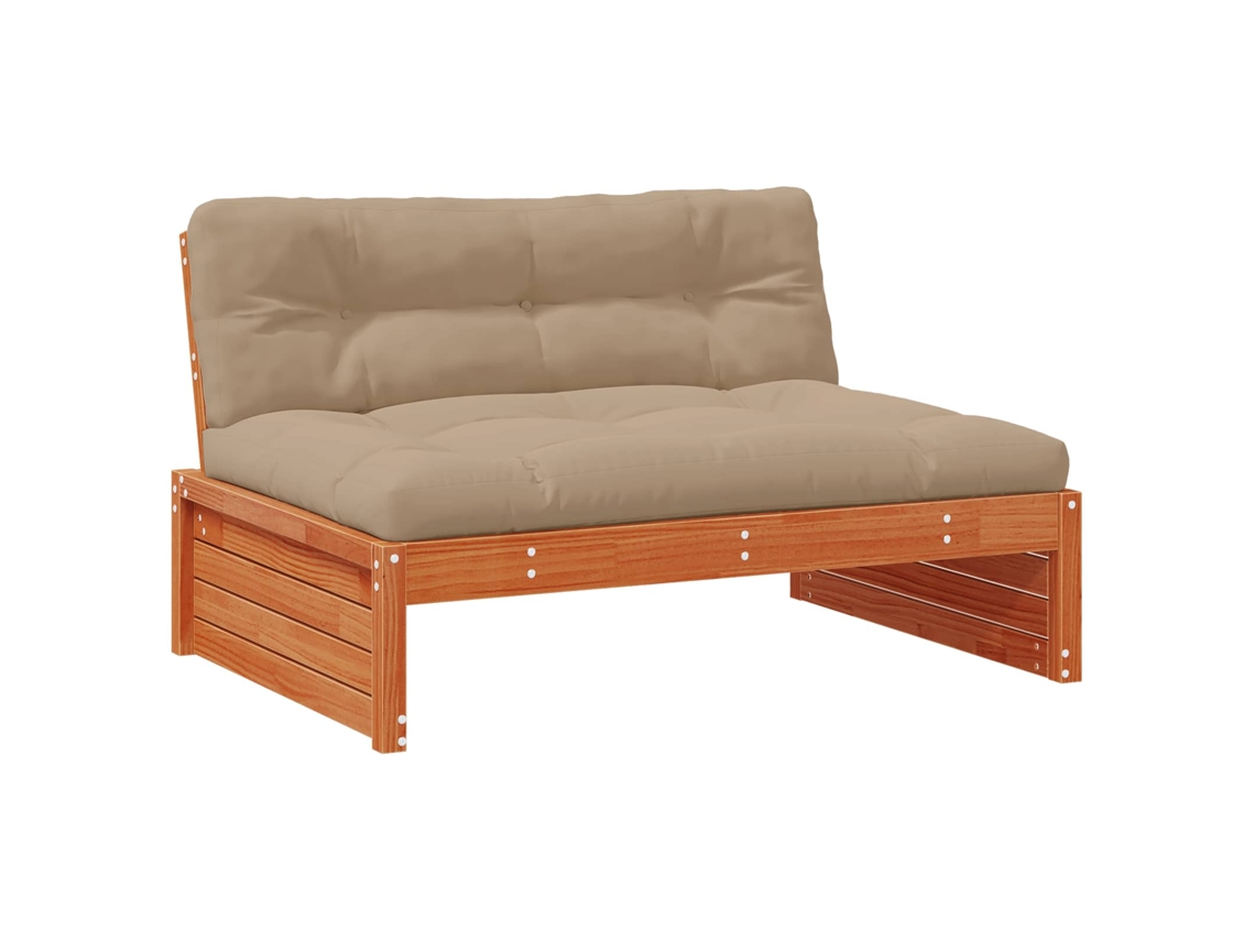 Maison Exclusive - Sofá de jardín en madera maciza de pino, color marrón encerado.