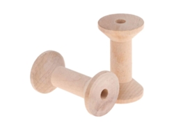 Grandes carretes de madera vacíos para manualidades