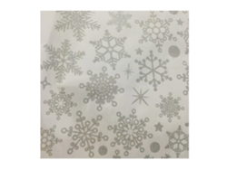 Pegatina decorativa removible de copo de nieve plateado