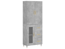 Maison Exclusive - Aparador Alto Madera Contrachapada Gris Hormigón 69,5x34x180 Cm