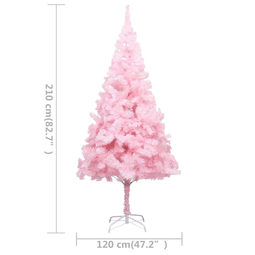 Árbol de Navidad VIDAXL con Luzes LED y Bolas (Rosa - 12x21 cm)