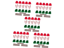 100 Mini Gorros Navideños De Punto, Bufandas Decorativas Para Botellas Y Tazas.