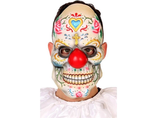 Máscara DISFRAZZES Payaso Del Día De Los Muertos (Talla: Talla Universal)