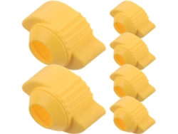 Paquete De 6 Fundas Suaves Para Manijas De Puerta Redondas Amarillas, Protectoras.