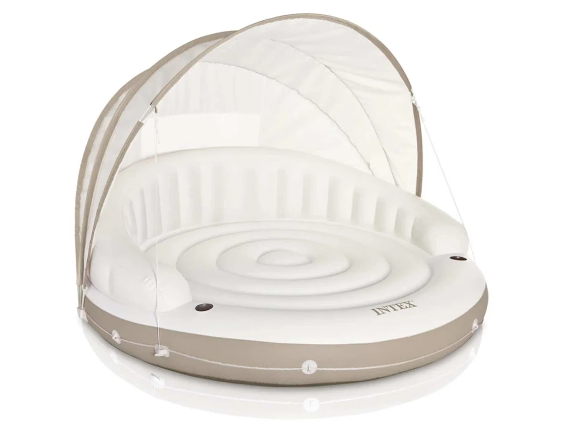 Colchoneta Hinchable INTEX Blanco (199 x 150 cm)