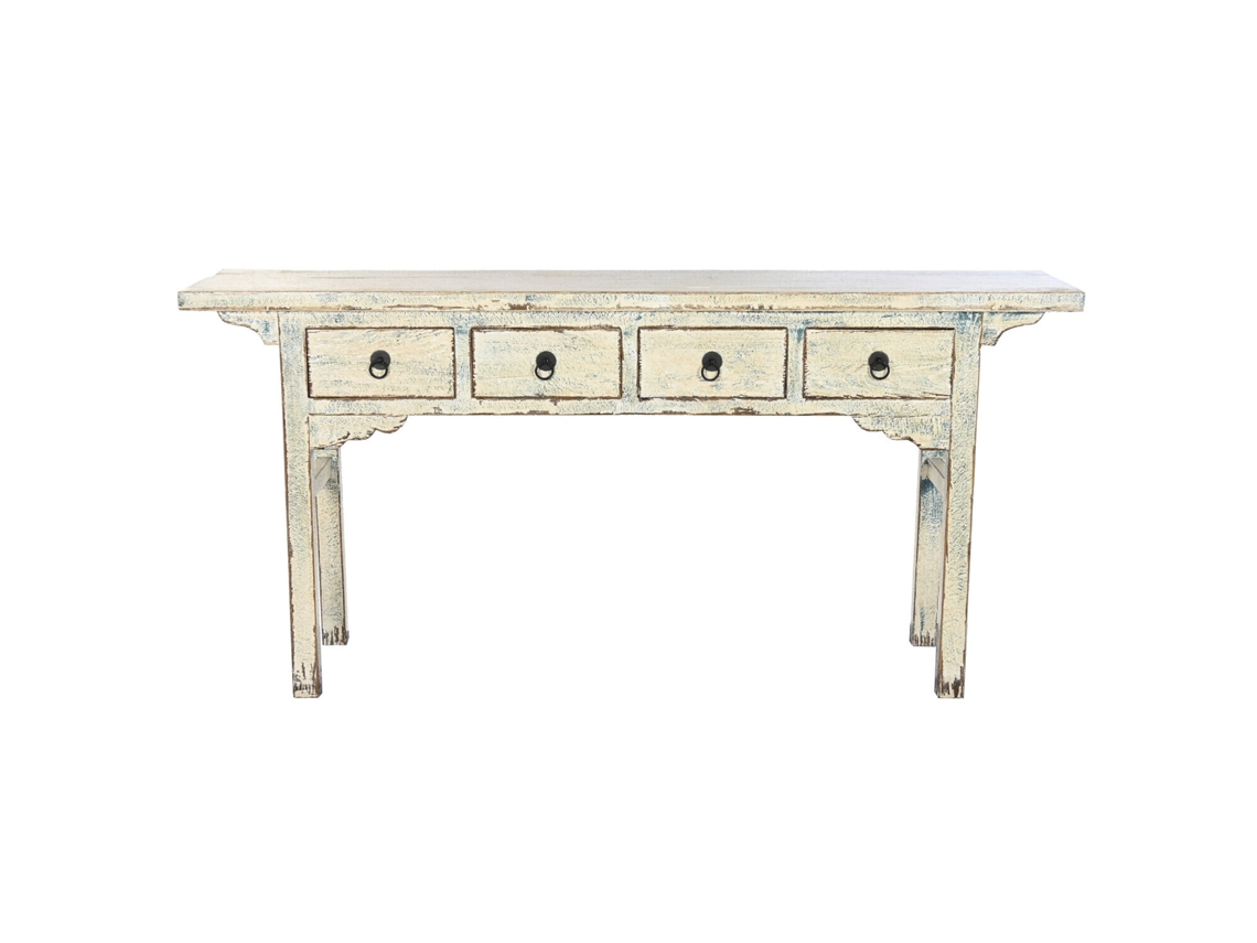 Consola Olmo Macizo 4 Caj Lacado Bicolor 178x38x85cm
