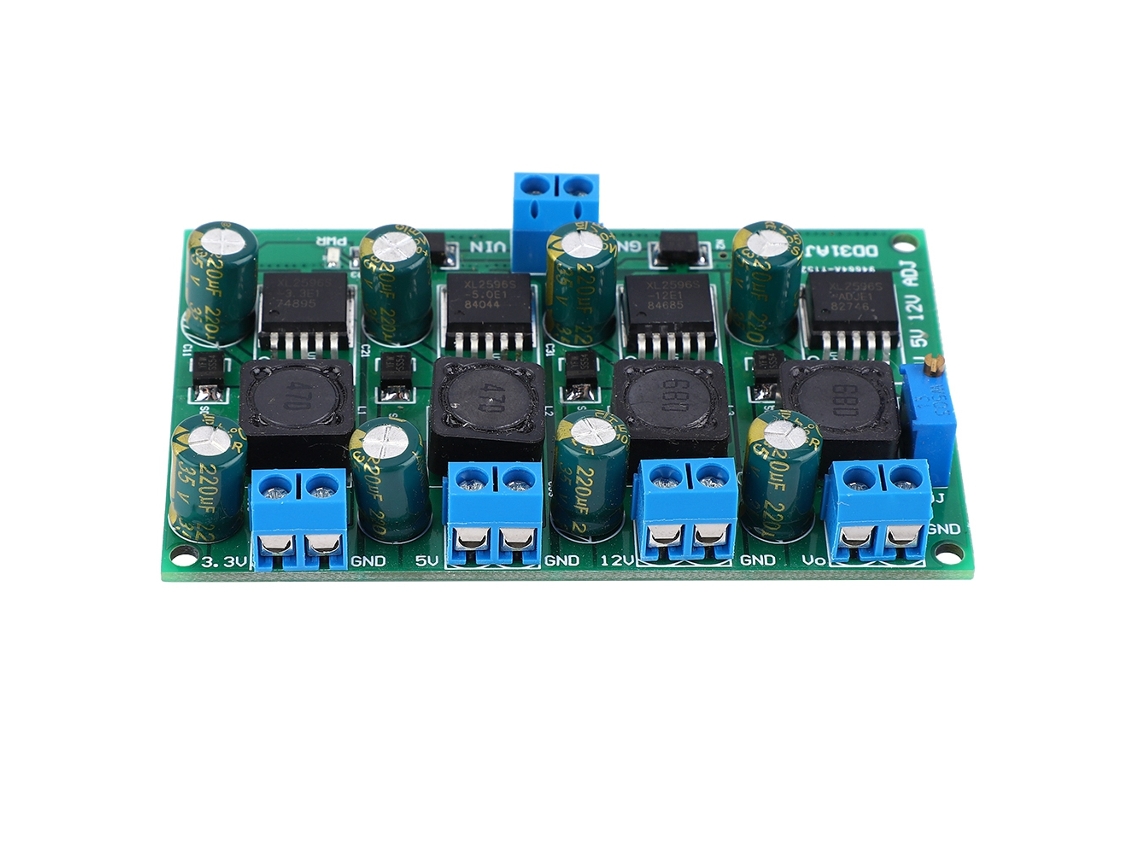 2026velora-módulo Convertidor De Voltaje Dc Step-down 4 Canales 4.5~30v A 3.3v 5v 12v 3a