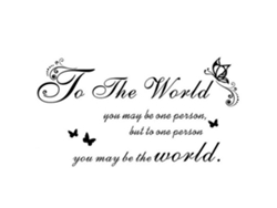 2026-calcomanía De Pared "to The World" Para Dormitorio Sala De Estar Decoración De Hogar Fondo Bonito