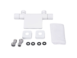 Grifo de baño de cascada de acero inoxidable de pared G1/2 blanco