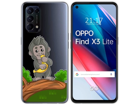 Carcasa Oppo Find X3 Lite TUMUNDOSMARTPHONE Dibujos Transparente