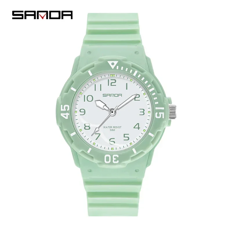 Reloj De Mujer (verde) Resistente Al Agua Hasta 50 M Con Correa De Tpu.