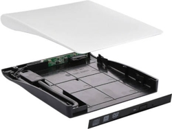 Carcasa Lector Externo Dvd-Rw Sata 3.0 USB 9.5Mm Blanco