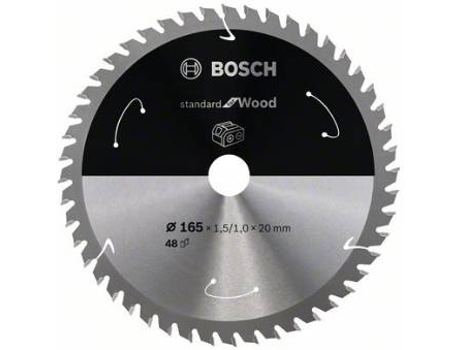Disco de Sierra Circular BOSCH Standard para Madera Para Sierras a Batería 165x1.5/1x20 T48