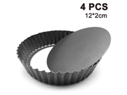 Moldes para Mini Pies, Mini Pasteles, Muffins, Pudines Moldes de Cocina para Pies, Tartas de Queso, Postres, Quiches y Más, 4 Unidades