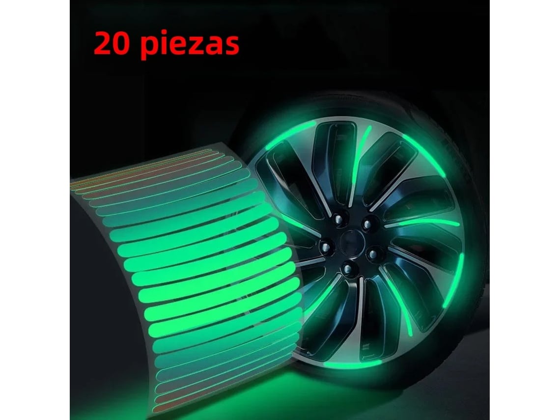 Pegatinas reflectantes para neumáticos de bicicleta, tiras de advertencia de seguridad nocturna, calcomanías para bujes de rueda de motocicleta, Vayotoy (20/40 unidades)