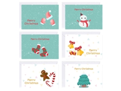 Set de Tarjetas Navideñas con Mensaje y Pegatinas de Sobre NEVEANCE