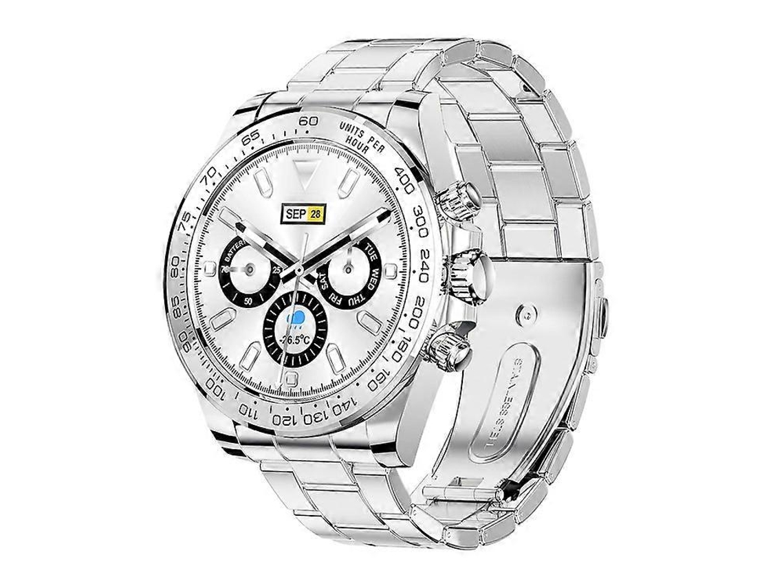 Reloj inteligente Aw13 con pantalla de 1,3 pulgadas y monitor de frecuencia cardíaca para iOS y Android, correa de acero inoxidable. Ly Ebike