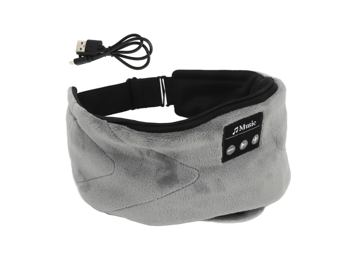 Antifaz Para Dormir Bluetooth Con 20 Sonidos De Ruido Blanco, 4 Pistas De Música, Bloqueo De Luz Para Hombres Y Mujeres, Color Gris.