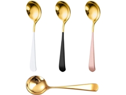 2026da-4 Cucharaditas De Acero Inoxidable 15.8cm Para Café Té Postres Yogur Helado Azúcar Condimentos