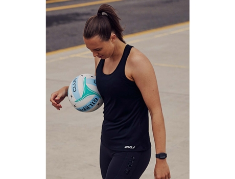 Camiseta de Mujer 2XU Tirantes Aerodinámica Aero Plateado (L)