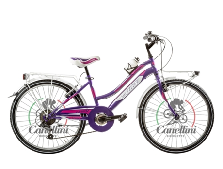 Bicicleta de niña LINCY 24 - 6 velocidades (Morada/fuchsia) BICICLETTE CANELLINI