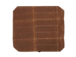 Estuche para cubiertos de lona encerada húmeda, 7 compartimentos, portátil, ideal para acampar y cocinar, color marrón